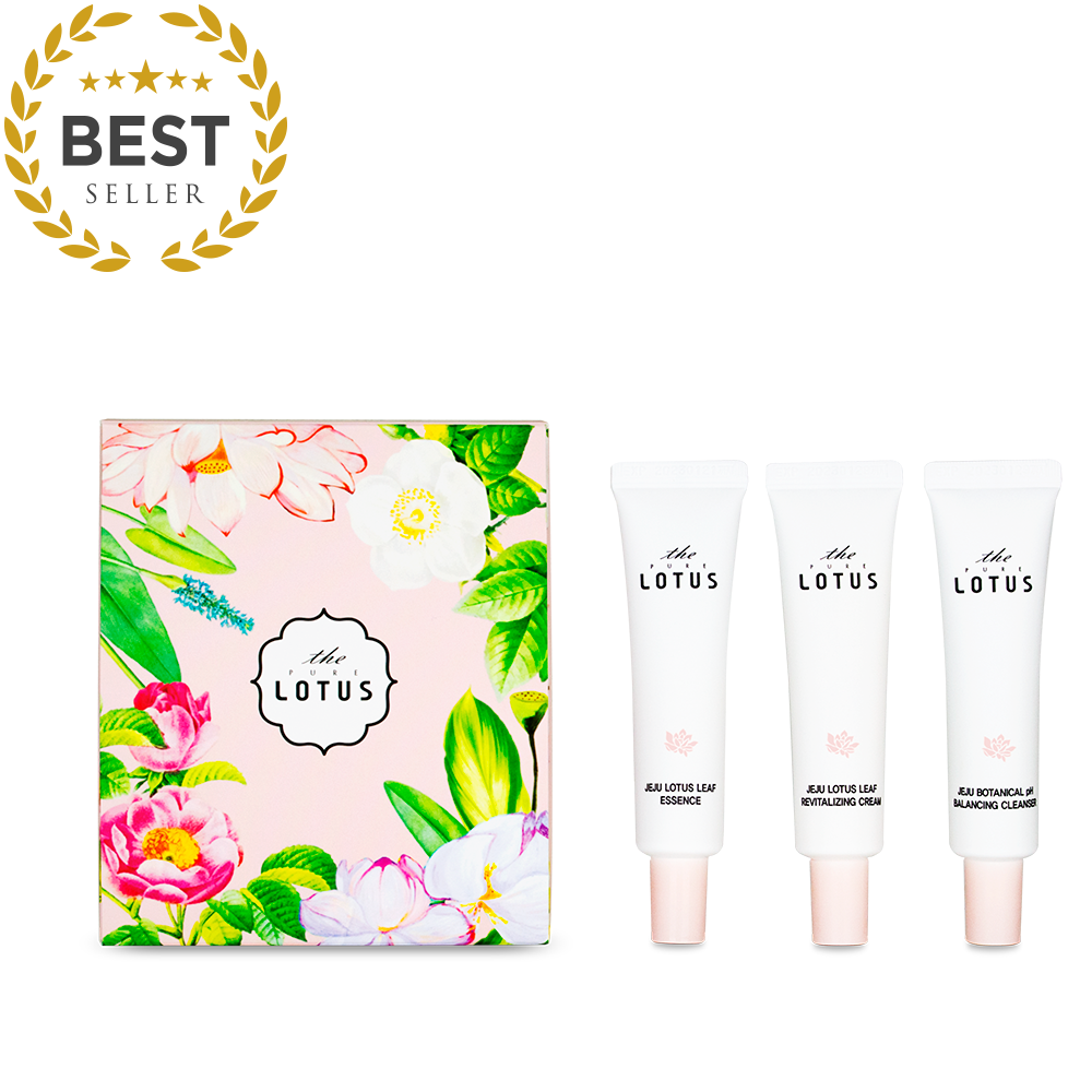 The Pure Lotus Amenity Set - Essence 15ml, Cream 15ml & Cleanser 15ml